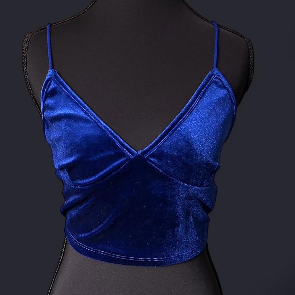 SHEIN Women's Blue Crop-top